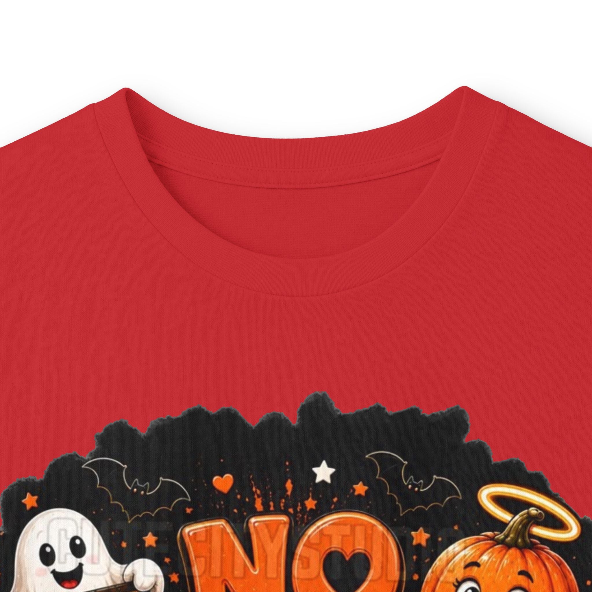 Halloween Long Sleeve Tee — "No Tricks Just Treats" Graphic Shirt