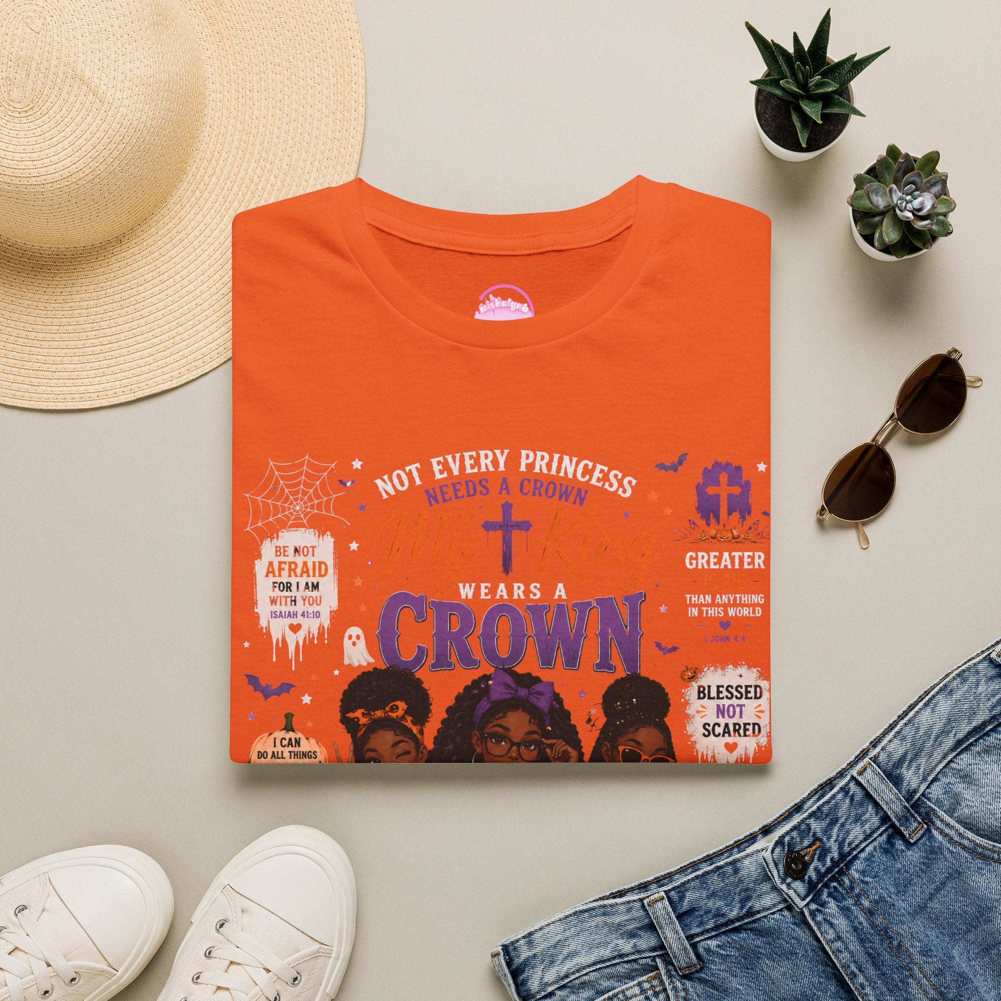 My King Crown T-Shirt — Christian Faith Graphic Tee for Women