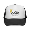 Glory Crown Trucker Cap — "I Am the God Says I Am" Exodus 3:14-15 Christian Hat