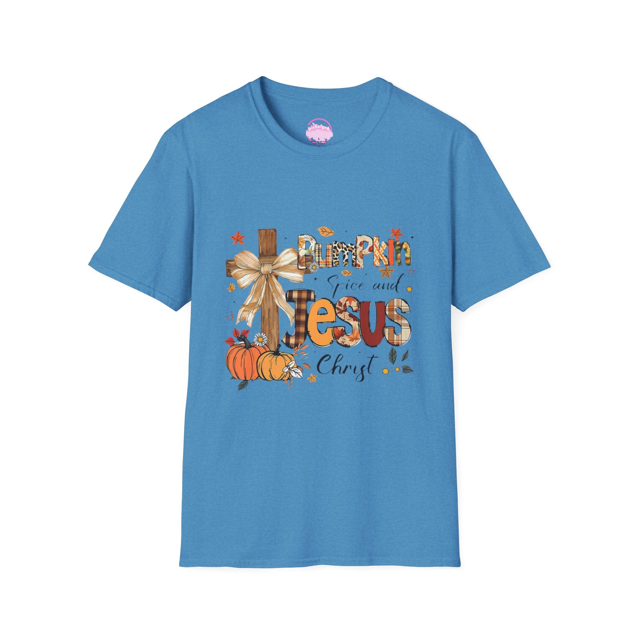 T-Shirt — "Pumpkin Spice and Jesus" Fall Faith Graphic Tee