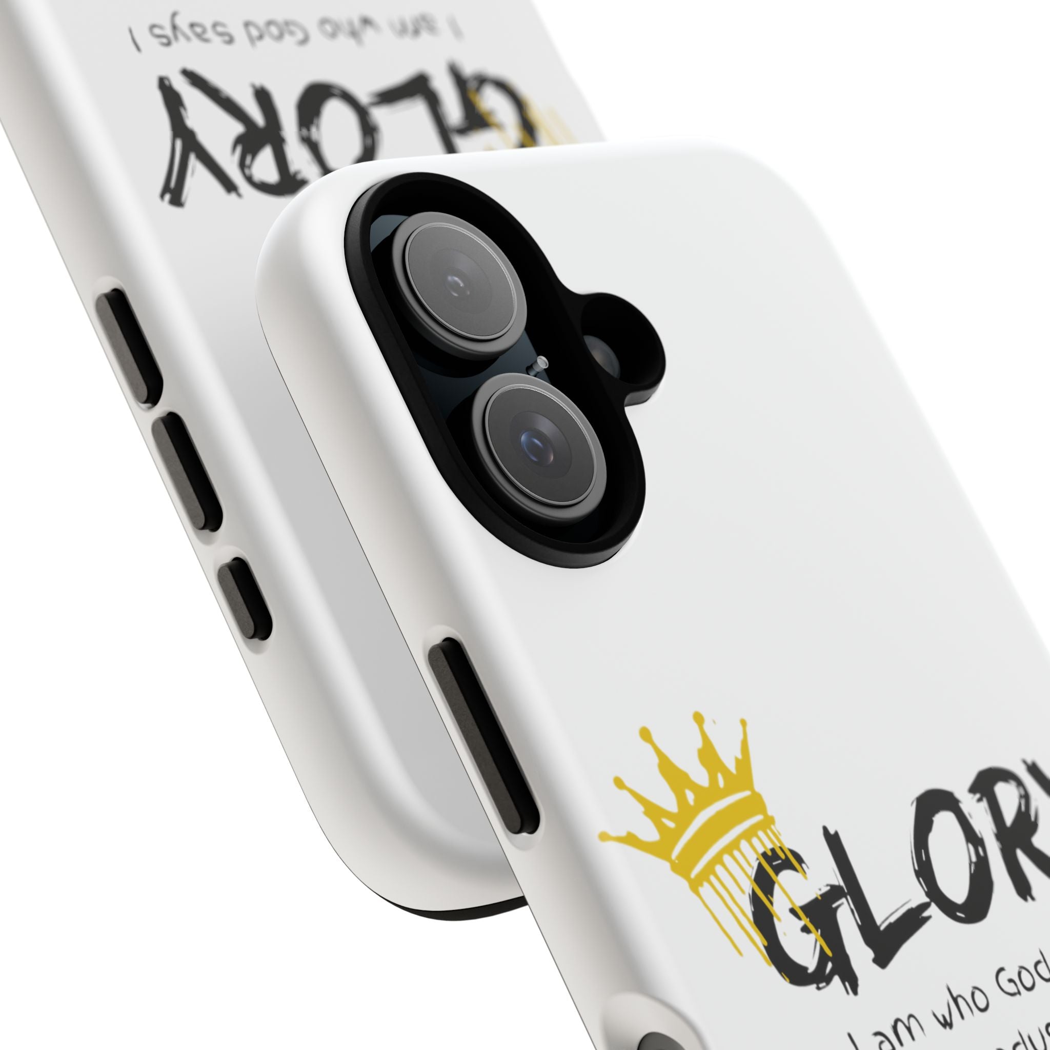 Glory Crown Christian Phone Case — 'I Am Who God Says I Am' Exodus 3:14–15 Tough Phone Case