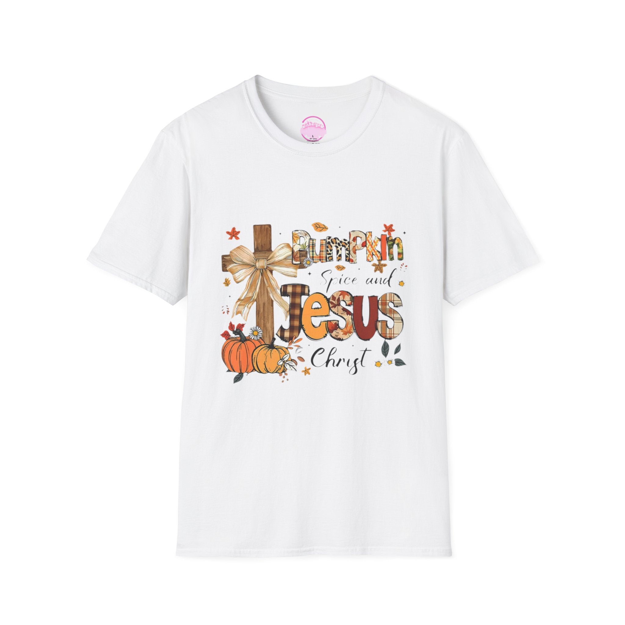 T-Shirt — "Pumpkin Spice and Jesus" Fall Faith Graphic Tee