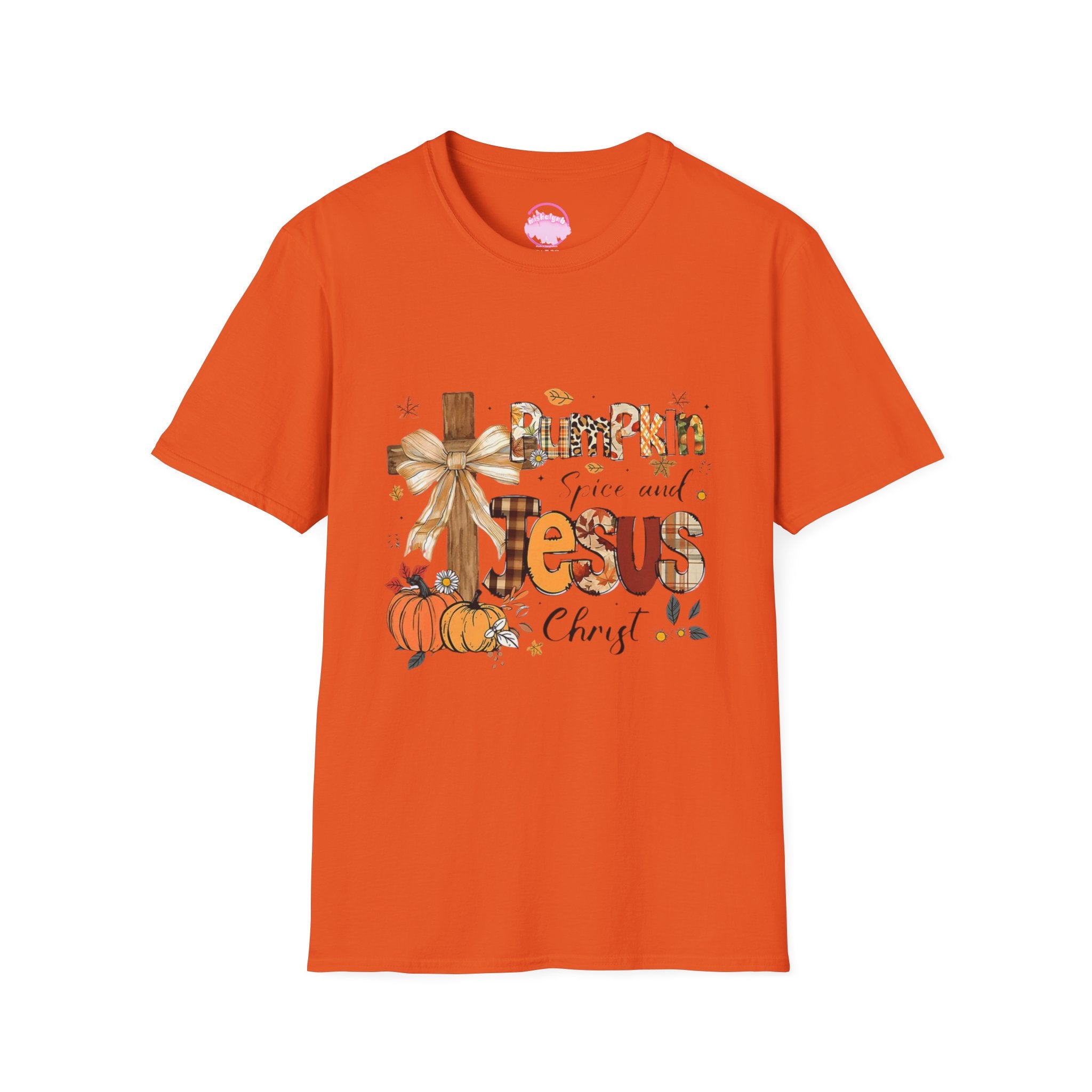 T-Shirt — "Pumpkin Spice and Jesus" Fall Faith Graphic Tee