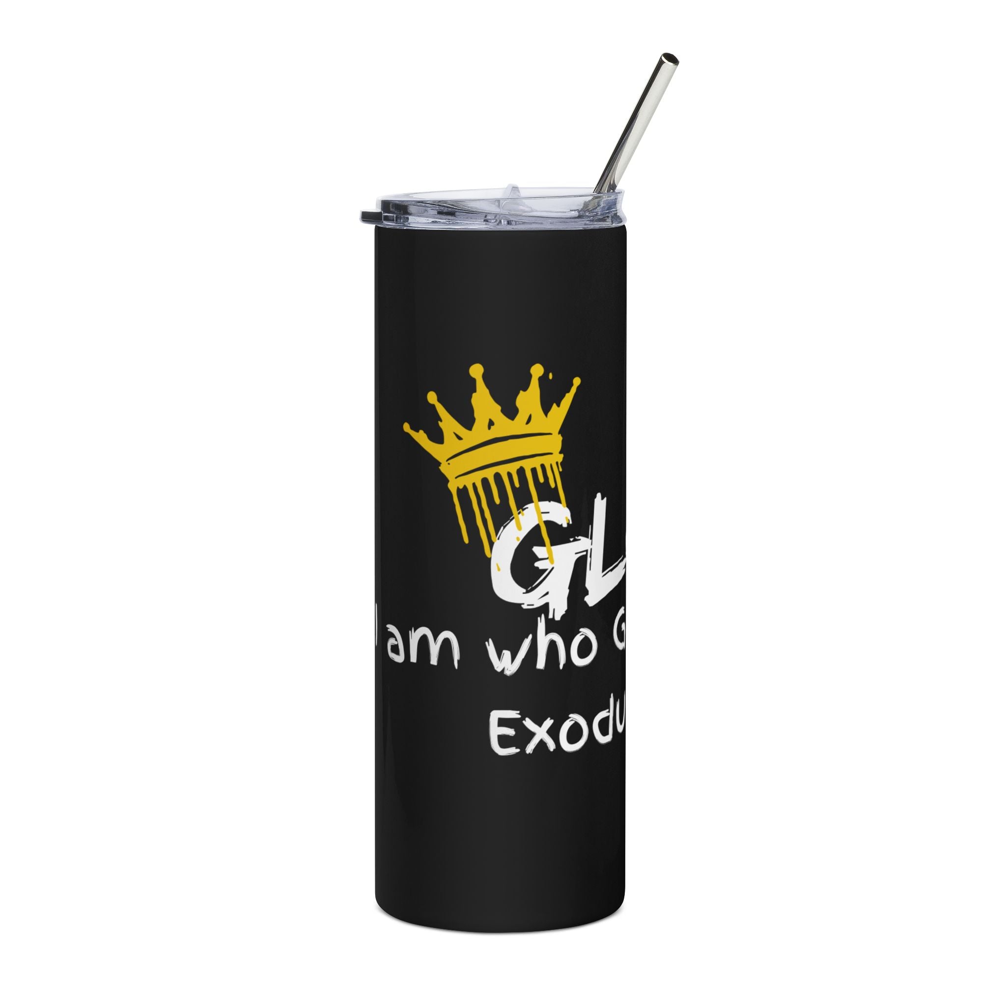 Glory Stainless Steel Tumbler 20oz — 'GLORY I am who God says' Christian Travel Cup (Exodus 3:14)