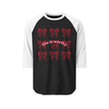 She Is Worthy Raglan Shirt – Empowerment Baseball Tee with Red Bows