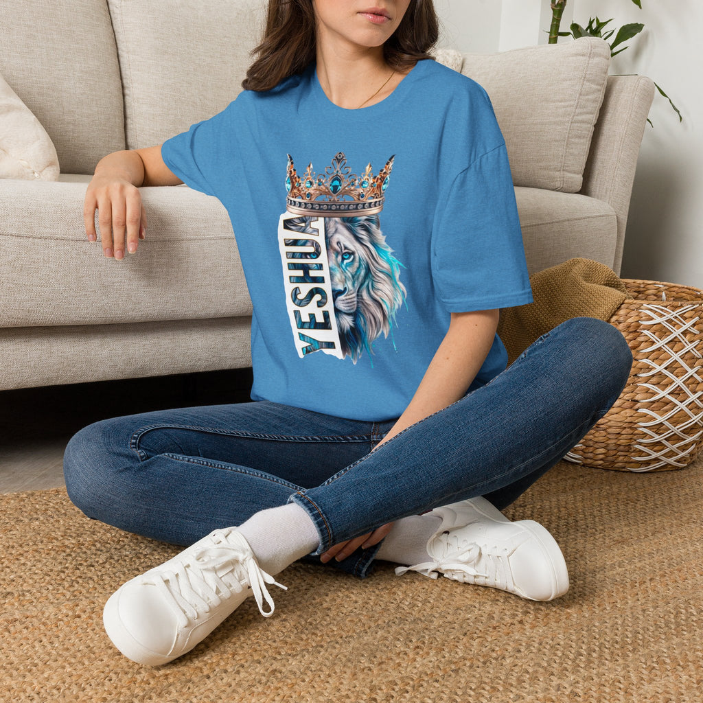 Yeshua Crowned Lion T-Shirt — Christian Faith Graphic Tee