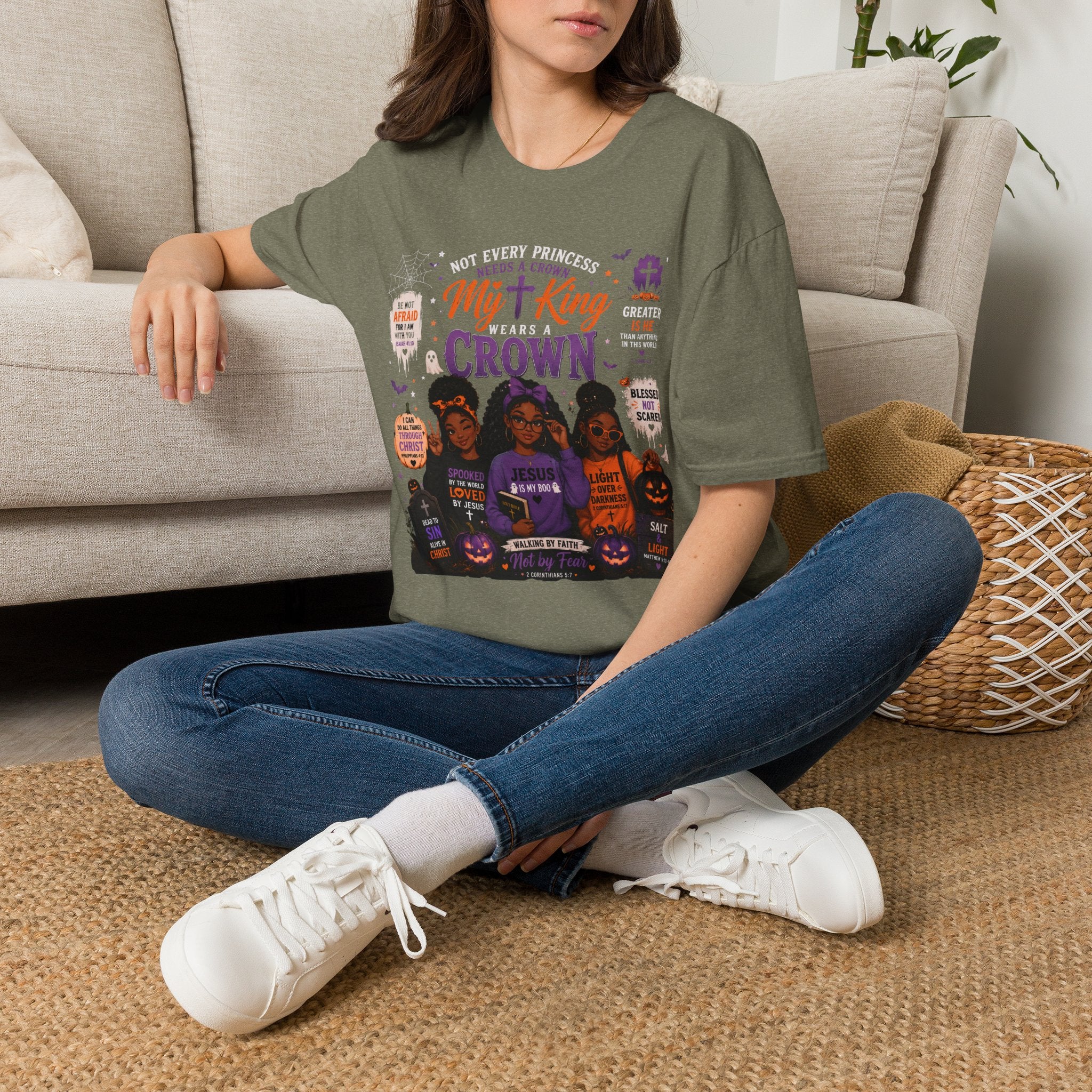 My King Crown T-Shirt — Christian Faith Graphic Tee for Women