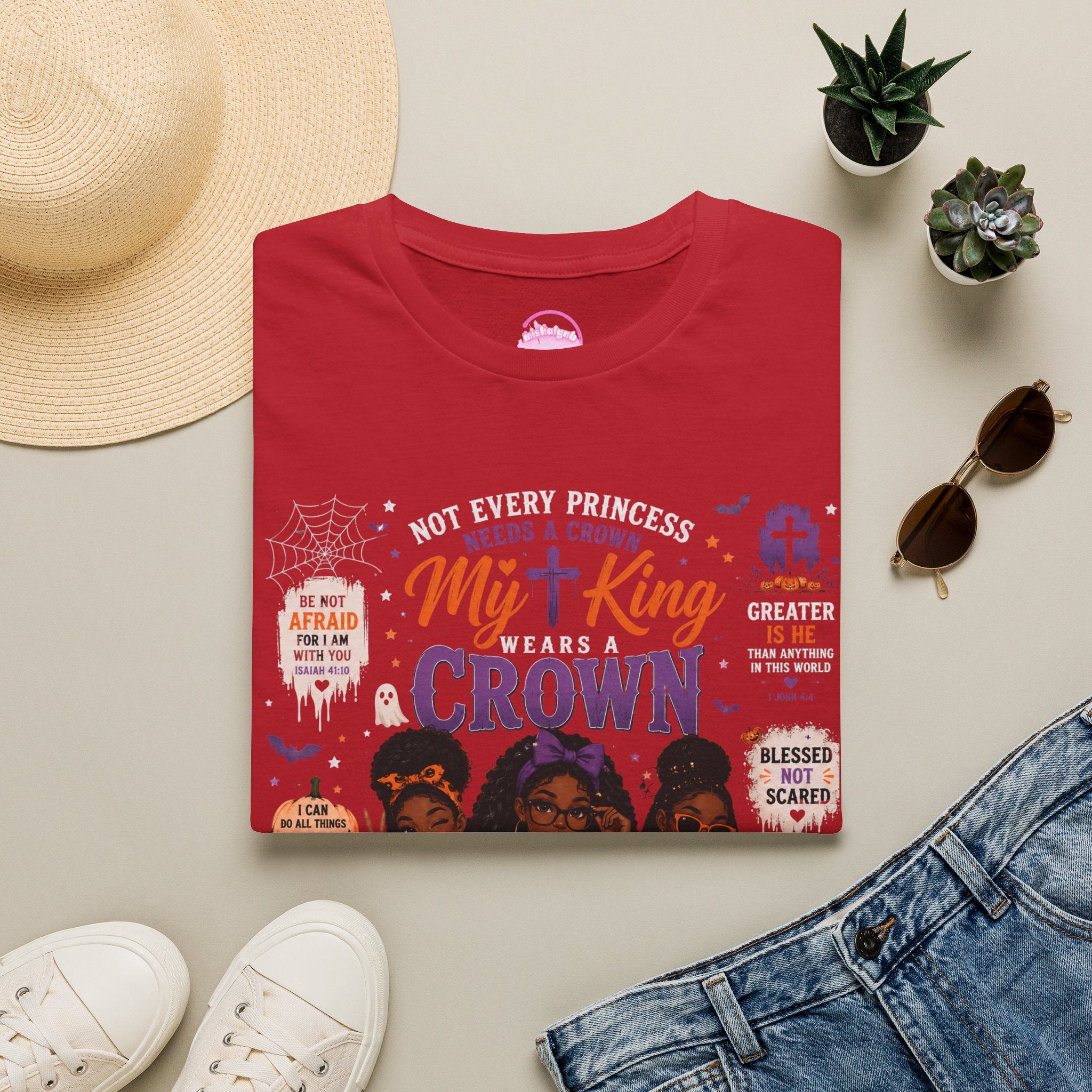My King Crown T-Shirt — Christian Faith Graphic Tee for Women