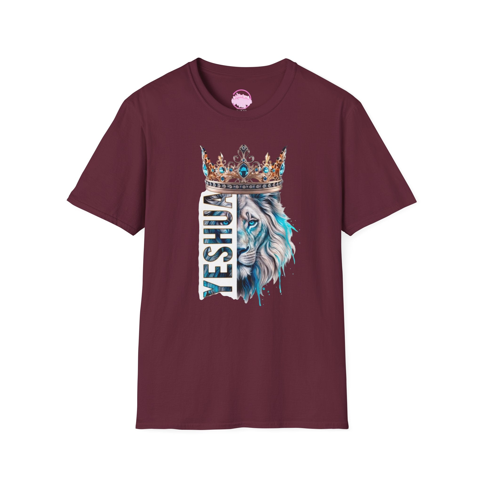 Yeshua Crowned Lion T-Shirt — Christian Faith Graphic Tee
